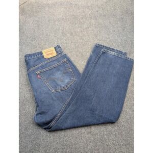Levis 505 Jeans Mens 39x28 Blue Regular Fit Straight Leg Denim Casual Pants